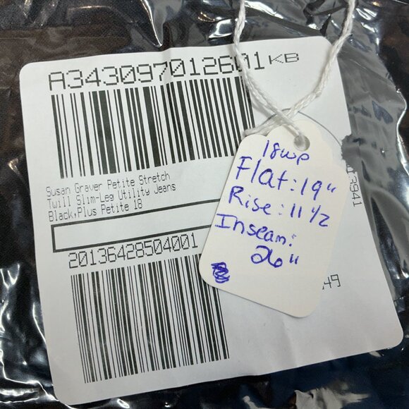 18WP JEANS Black NICE! Susan Graver Utility Jeans A343097 $72 - Picture 14 of 14